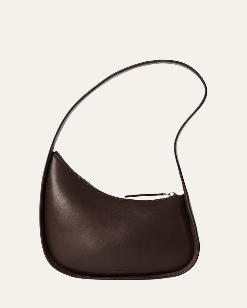 Half Moon Shoulder Bag in Silk Leather